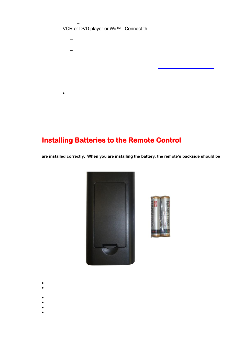 Installing batteries to the remote control | Sceptre E230BD-FHD User Manual | Page 13 / 61