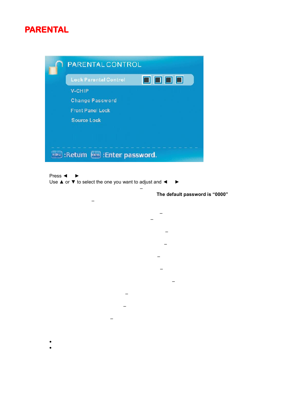 Parental | Sceptre E230BD-FHD User Manual | Page 34 / 61