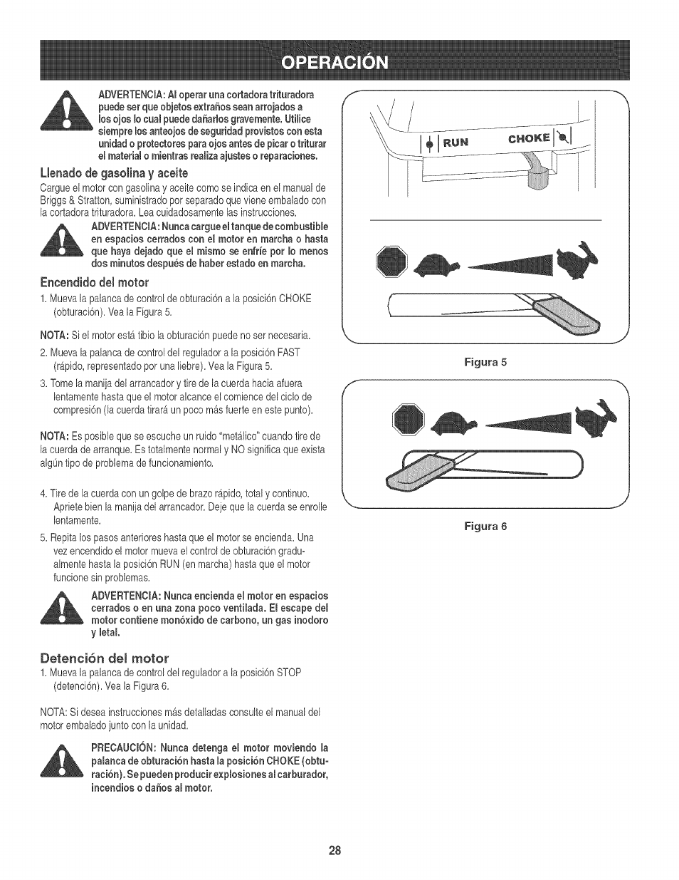 Operaci | Craftsman 247.776360 User Manual | Page 28 / 40