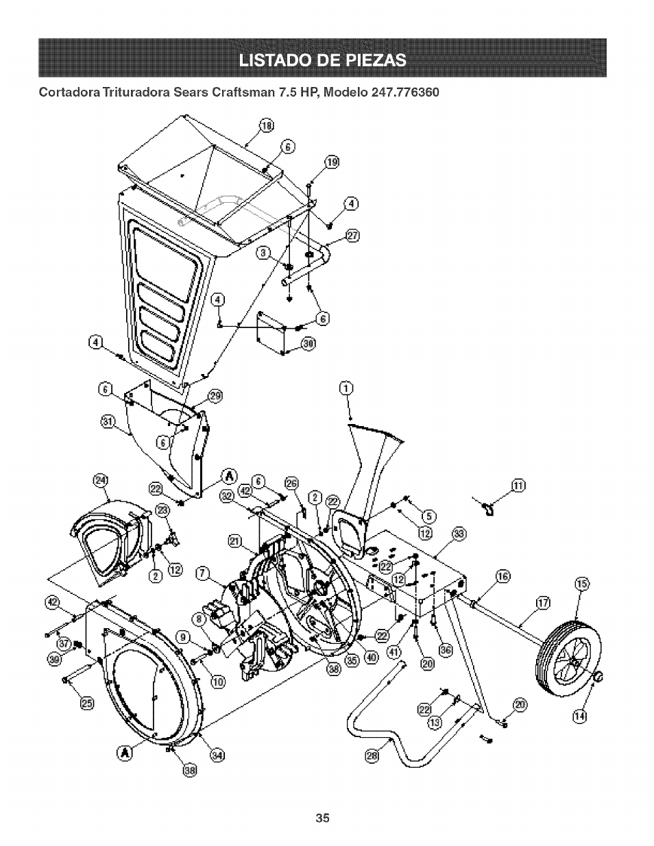 Istado de pieza | Craftsman 247.776360 User Manual | Page 35 / 40