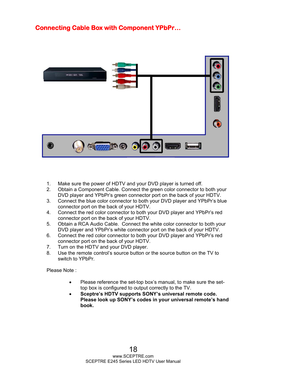 Sceptre E245BD-FHDU User Manual | Page 18 / 57