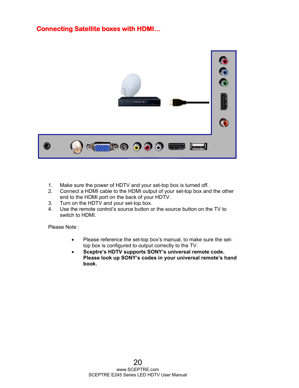 Sceptre E245BD-FHDU User Manual | Page 20 / 57