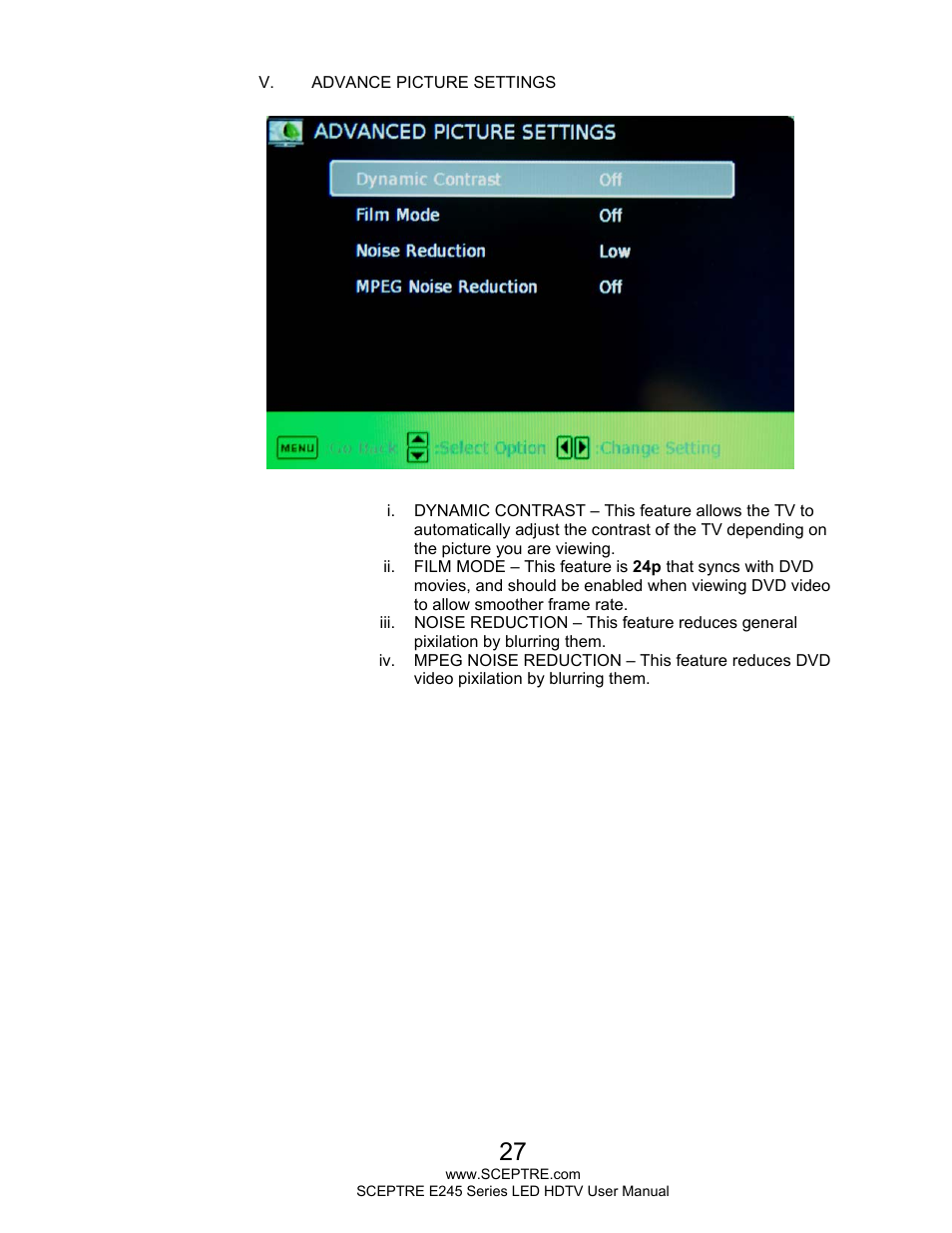 Sceptre E245BD-FHDU User Manual | Page 27 / 57