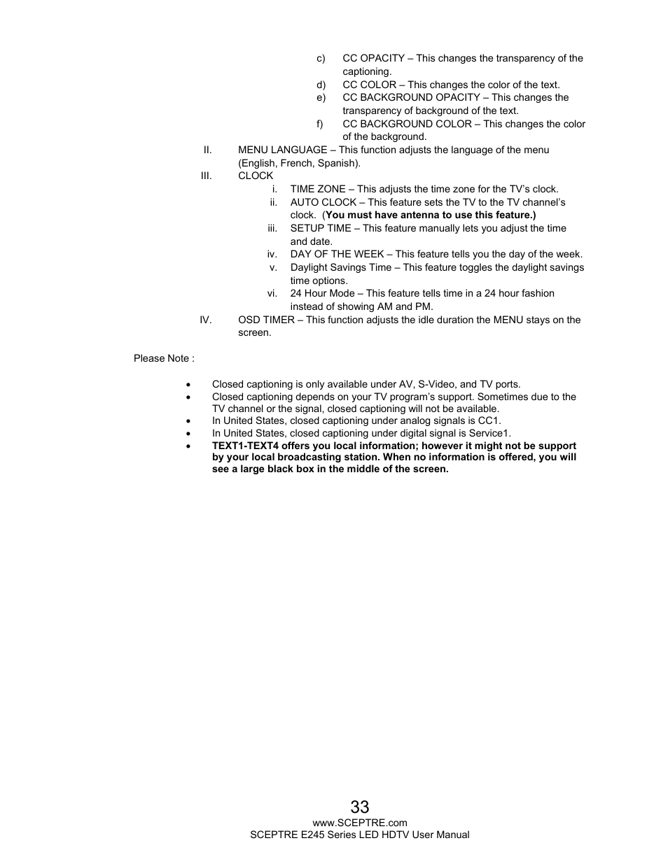 Sceptre E245BD-FHDU User Manual | Page 33 / 57