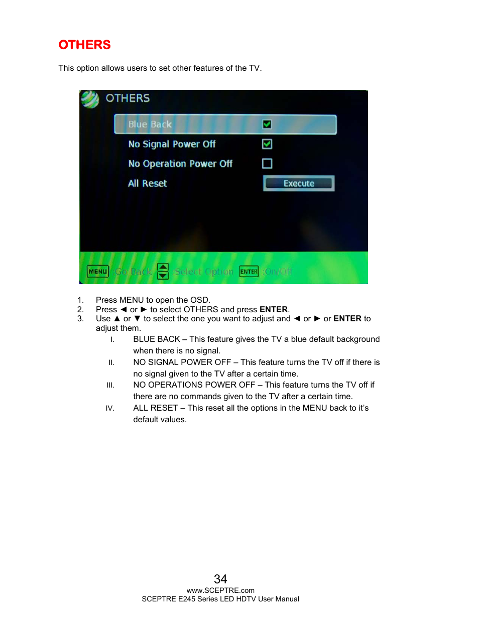 Others | Sceptre E245BD-FHDU User Manual | Page 34 / 57