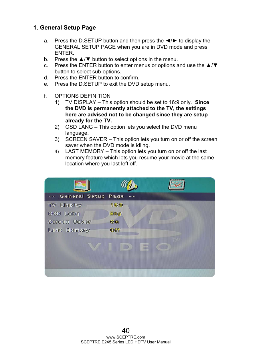 Sceptre E245BD-FHDU User Manual | Page 40 / 57