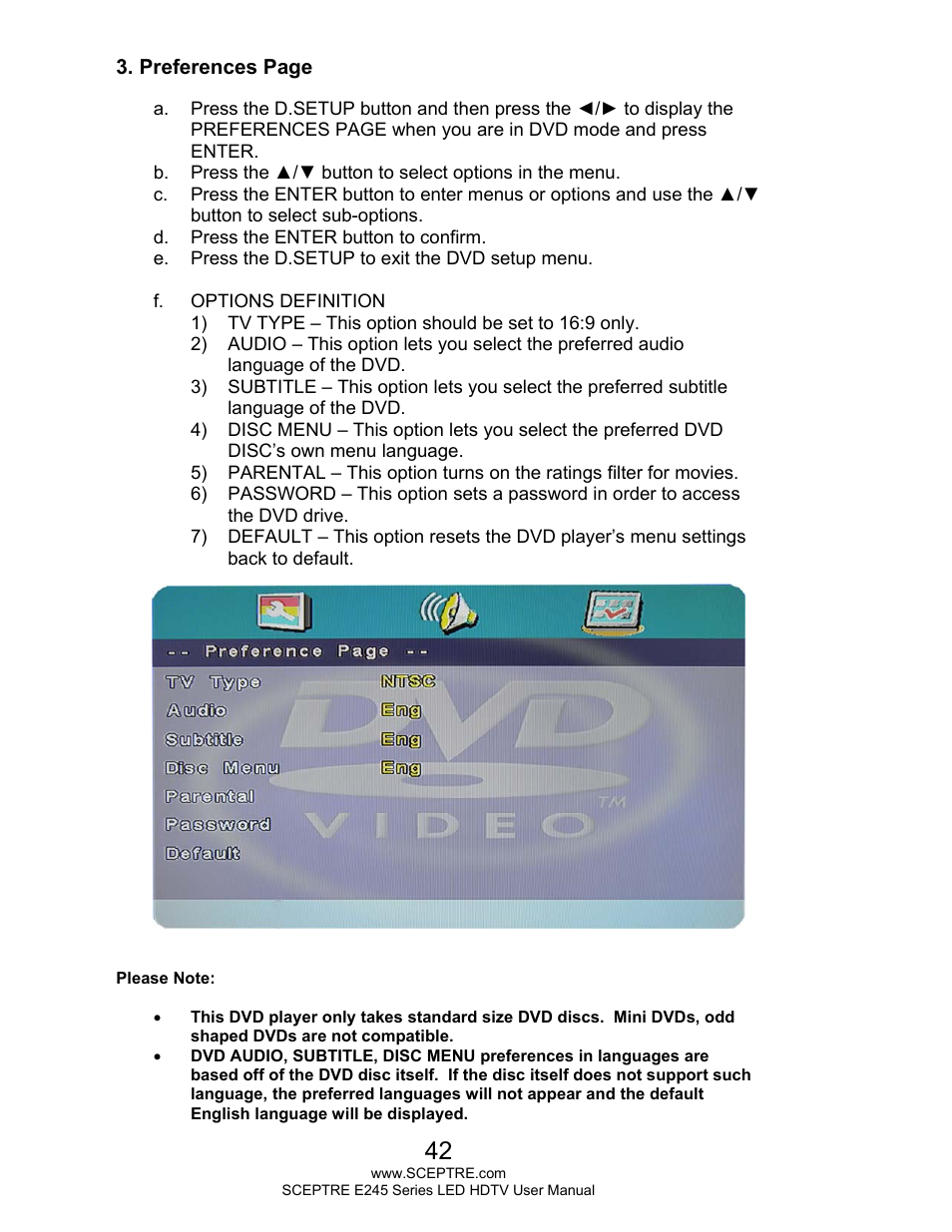 Sceptre E245BD-FHDU User Manual | Page 42 / 57