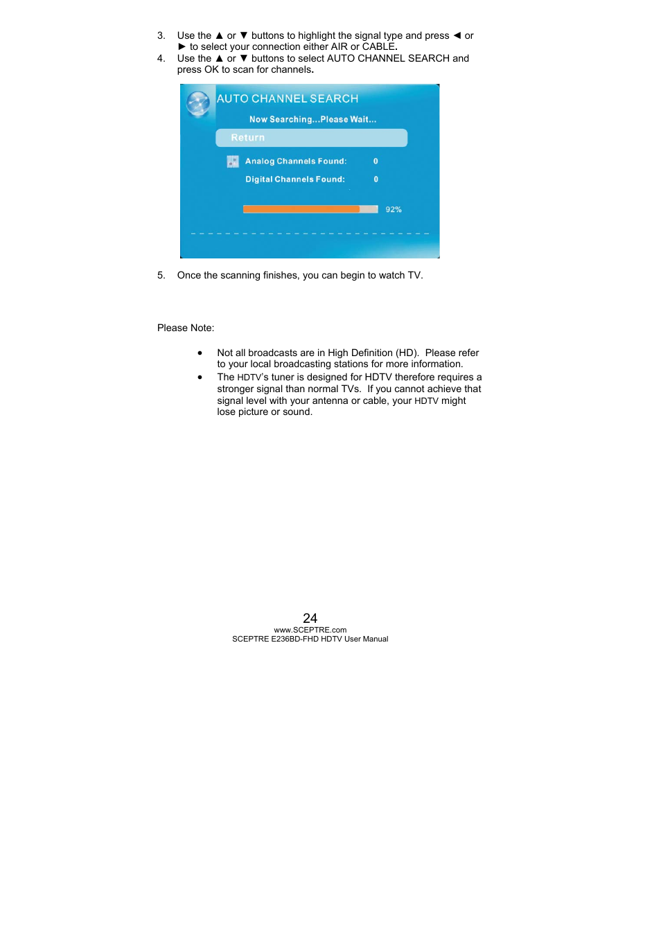 Sceptre E246BD-FHD User Manual | Page 24 / 61