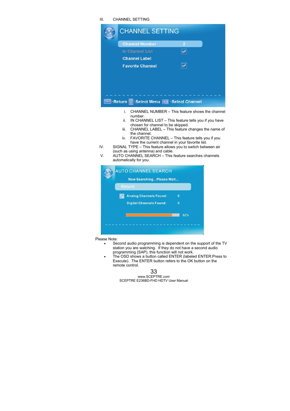 Sceptre E246BD-FHD User Manual | Page 33 / 61