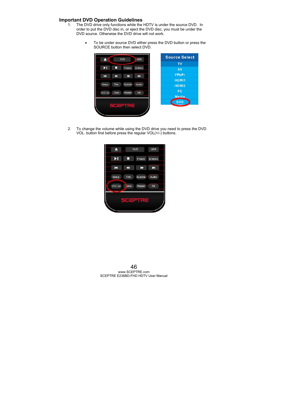 Sceptre E246BD-FHD User Manual | Page 46 / 61