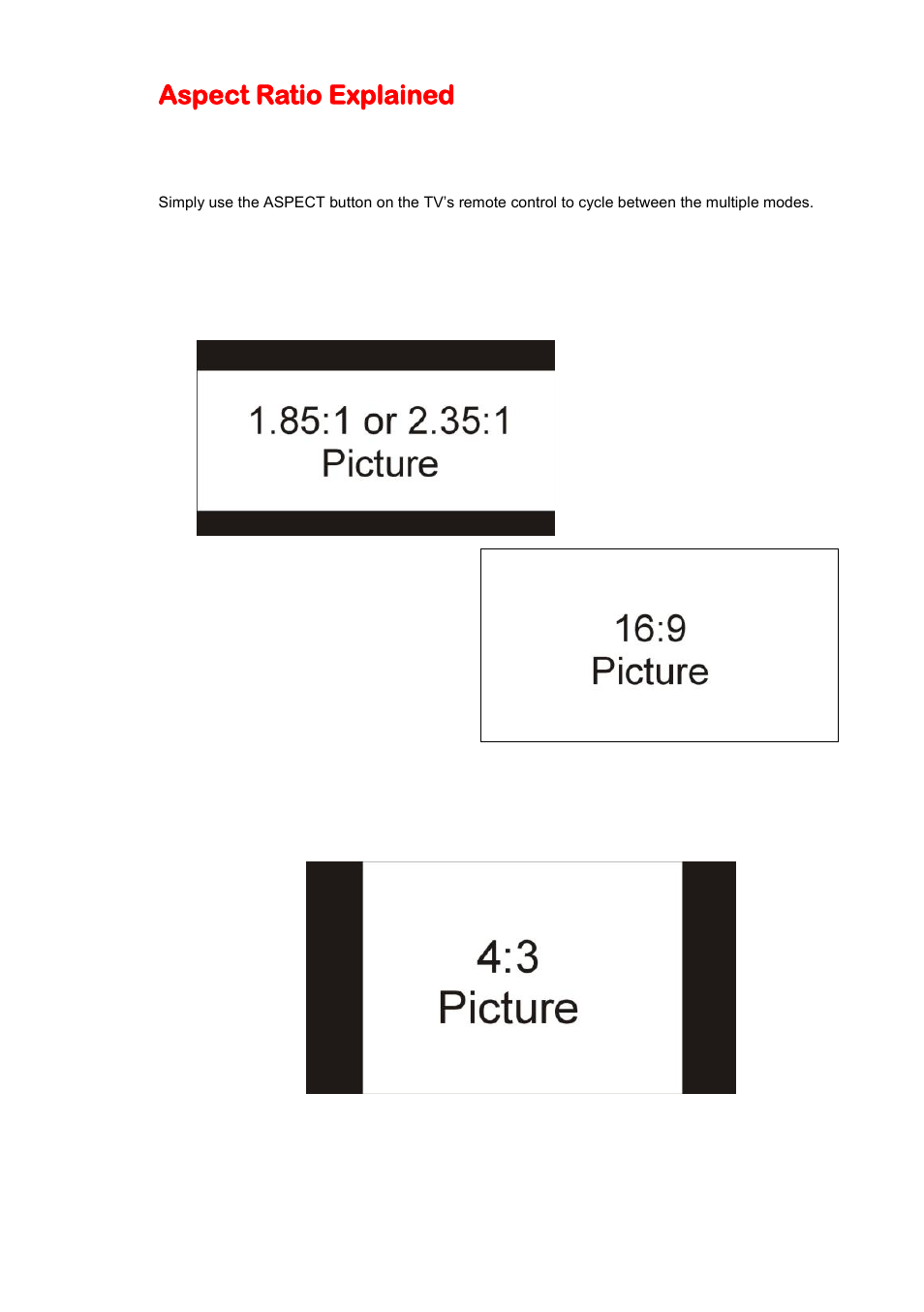 Aspect ratio explained | Sceptre E325BV-HD User Manual | Page 39 / 52