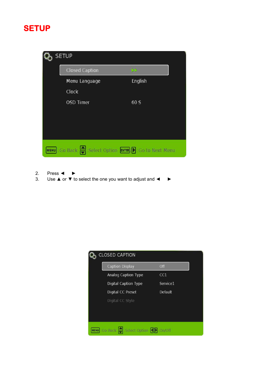 Setup | Sceptre E325BD-HDC User Manual | Page 34 / 59