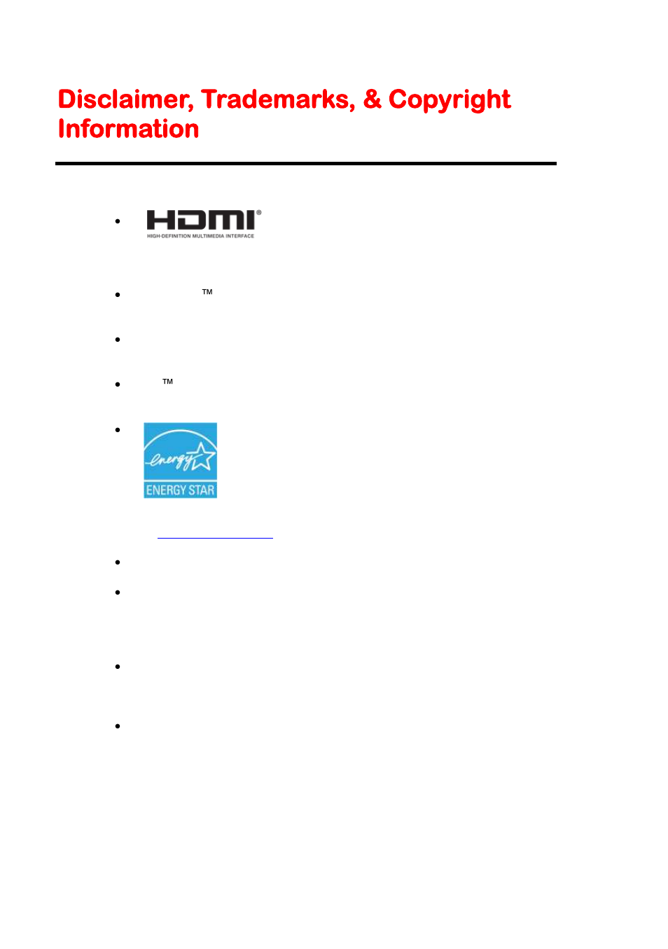Disclaimer, trademarks, & copyright information | Sceptre E325BD-HDC User Manual | Page 58 / 59
