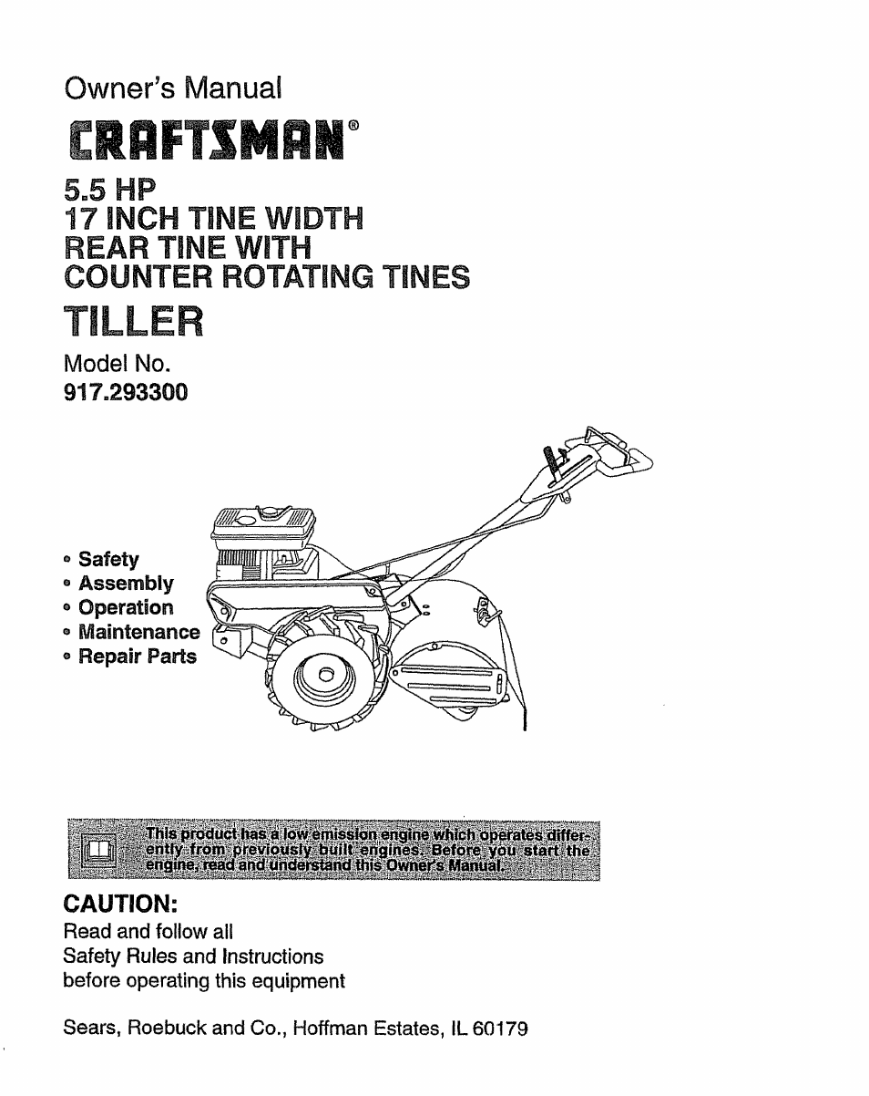 Craftsman 917.293300 User Manual | 36 pages