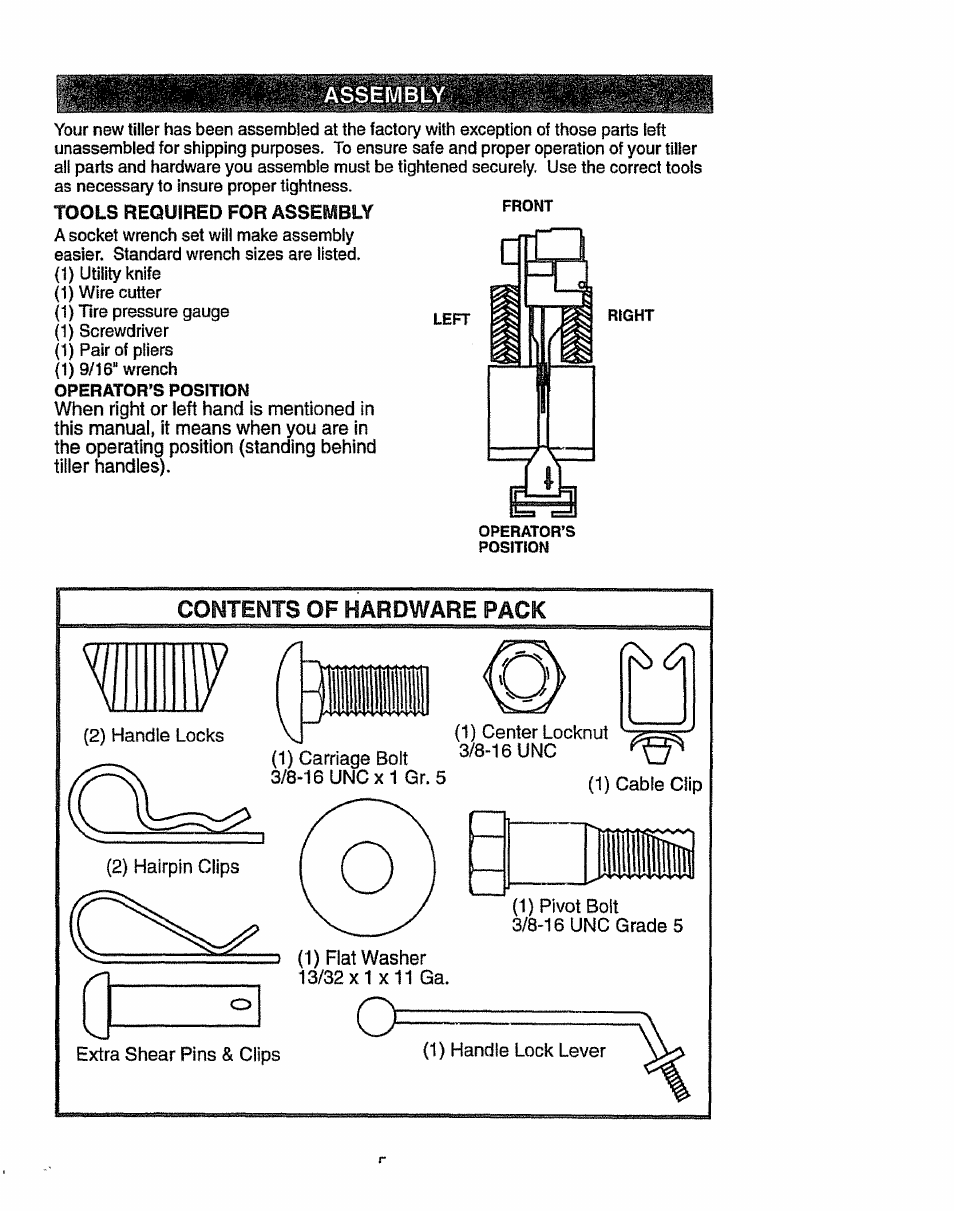 Tools required for assembly | Craftsman 917.293300 User Manual | Page 5 / 36