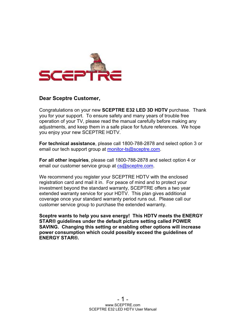 Sceptre E320BV-FHDD User Manual | 55 pages