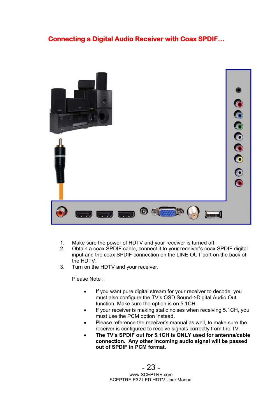 Sceptre E320BV-FHDD User Manual | Page 23 / 55