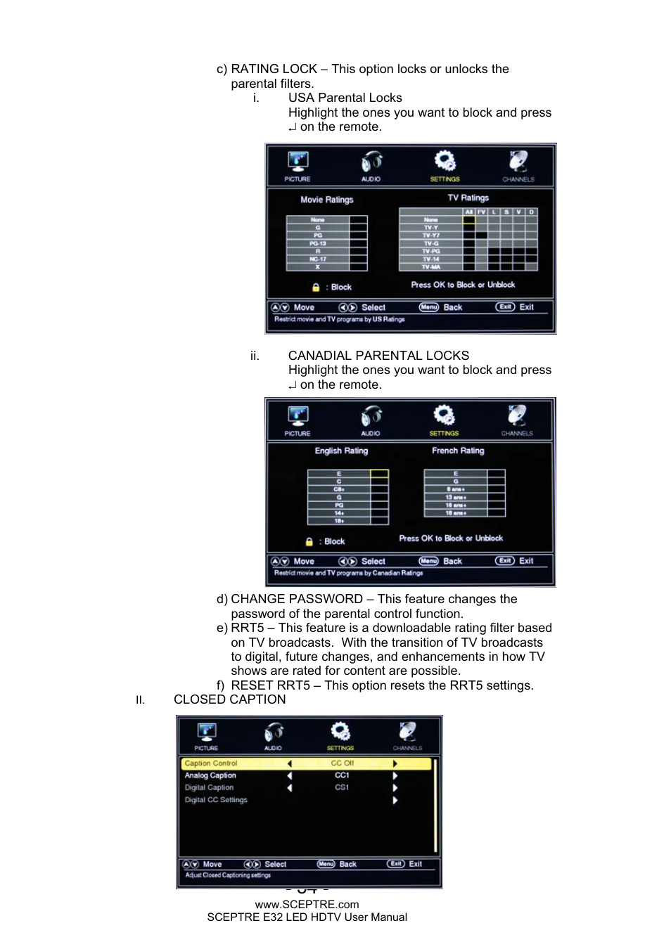 Sceptre E320BV-FHDD User Manual | Page 34 / 55
