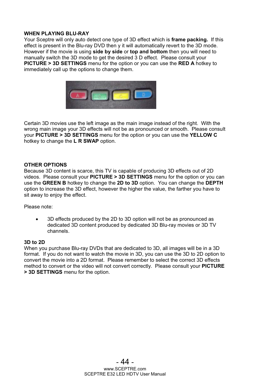Sceptre E320BV-FHDD User Manual | Page 44 / 55