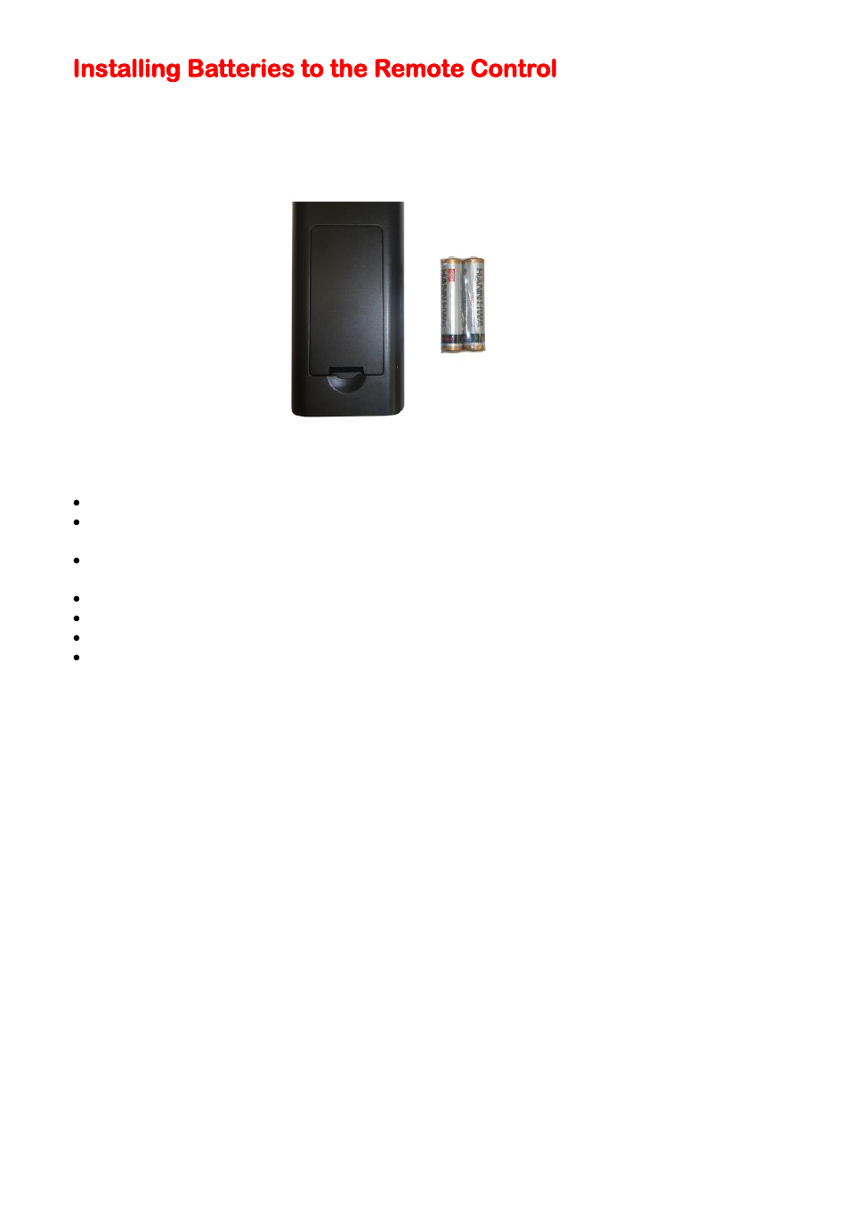 Installing batteries to the remote control | Sceptre E325-E328BV User Manual | Page 16 / 54