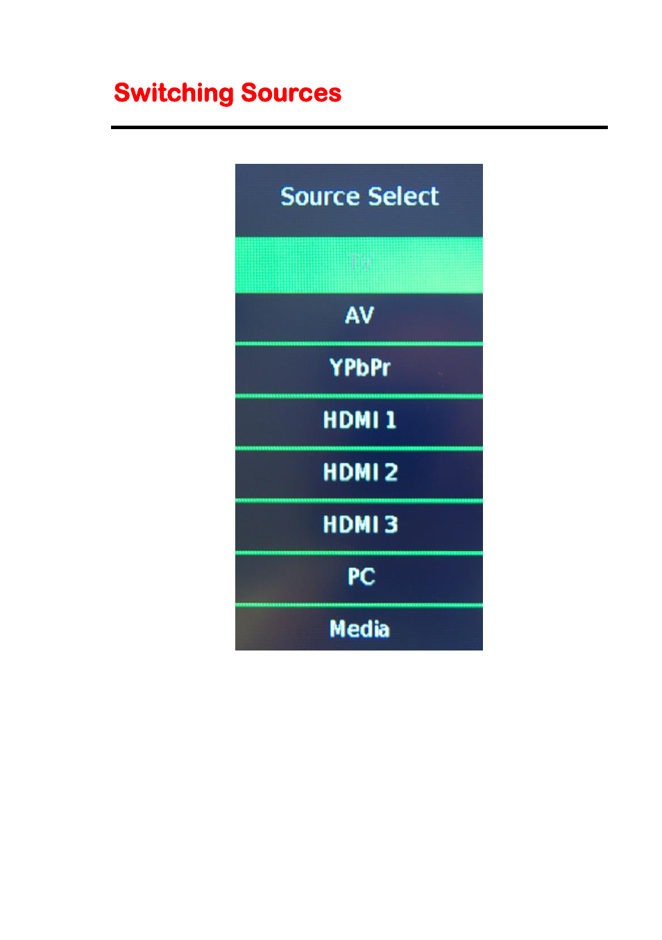 Switching sources | Sceptre E328BV-HDC User Manual | Page 23 / 52