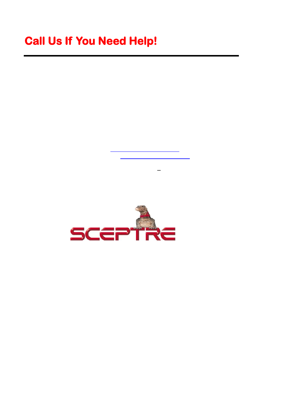 Call us if you need help | Sceptre E328BV-HDC User Manual | Page 46 / 52