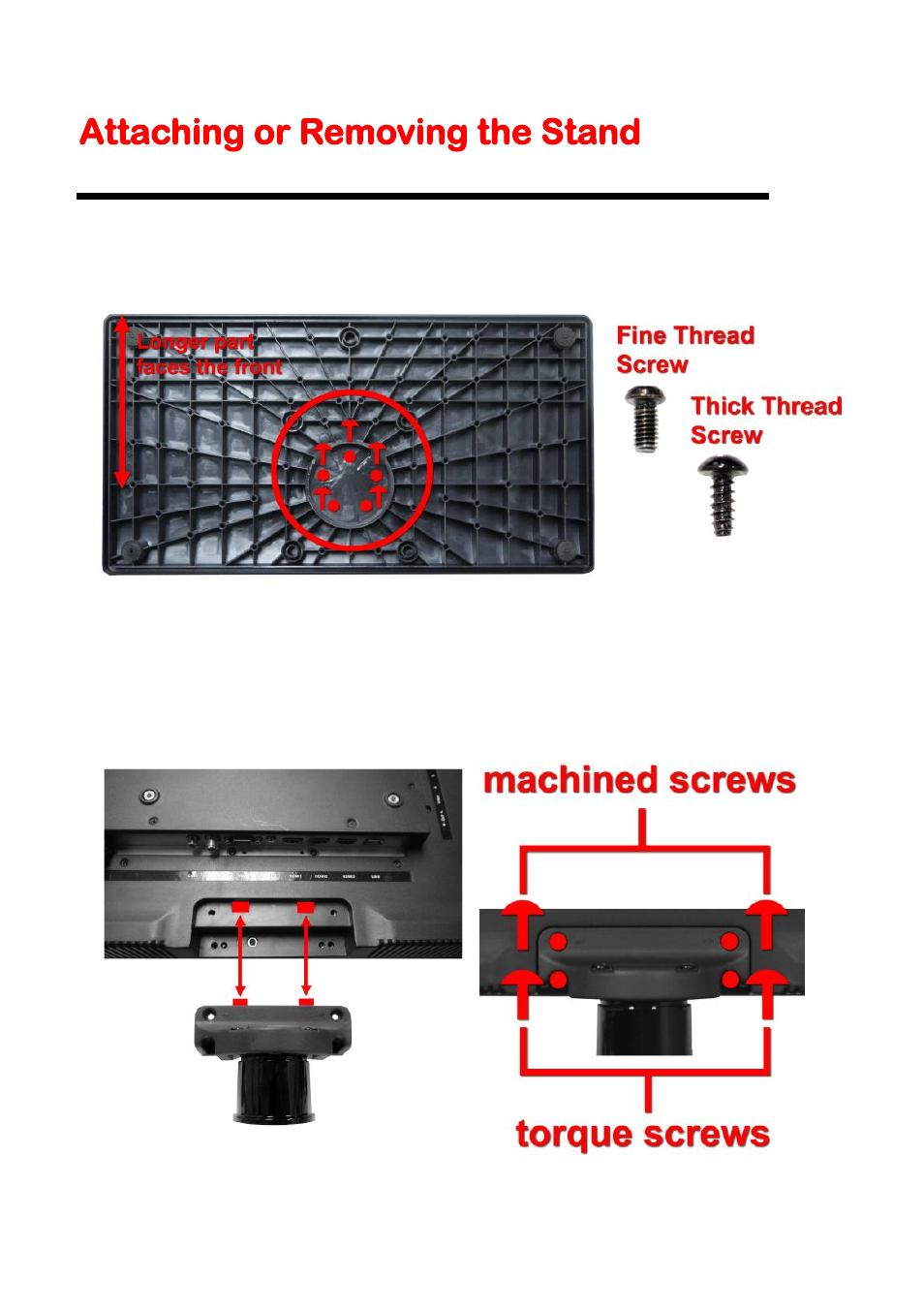 Attaching or removing the stand | Sceptre E328BV-HDC User Manual | Page 8 / 52