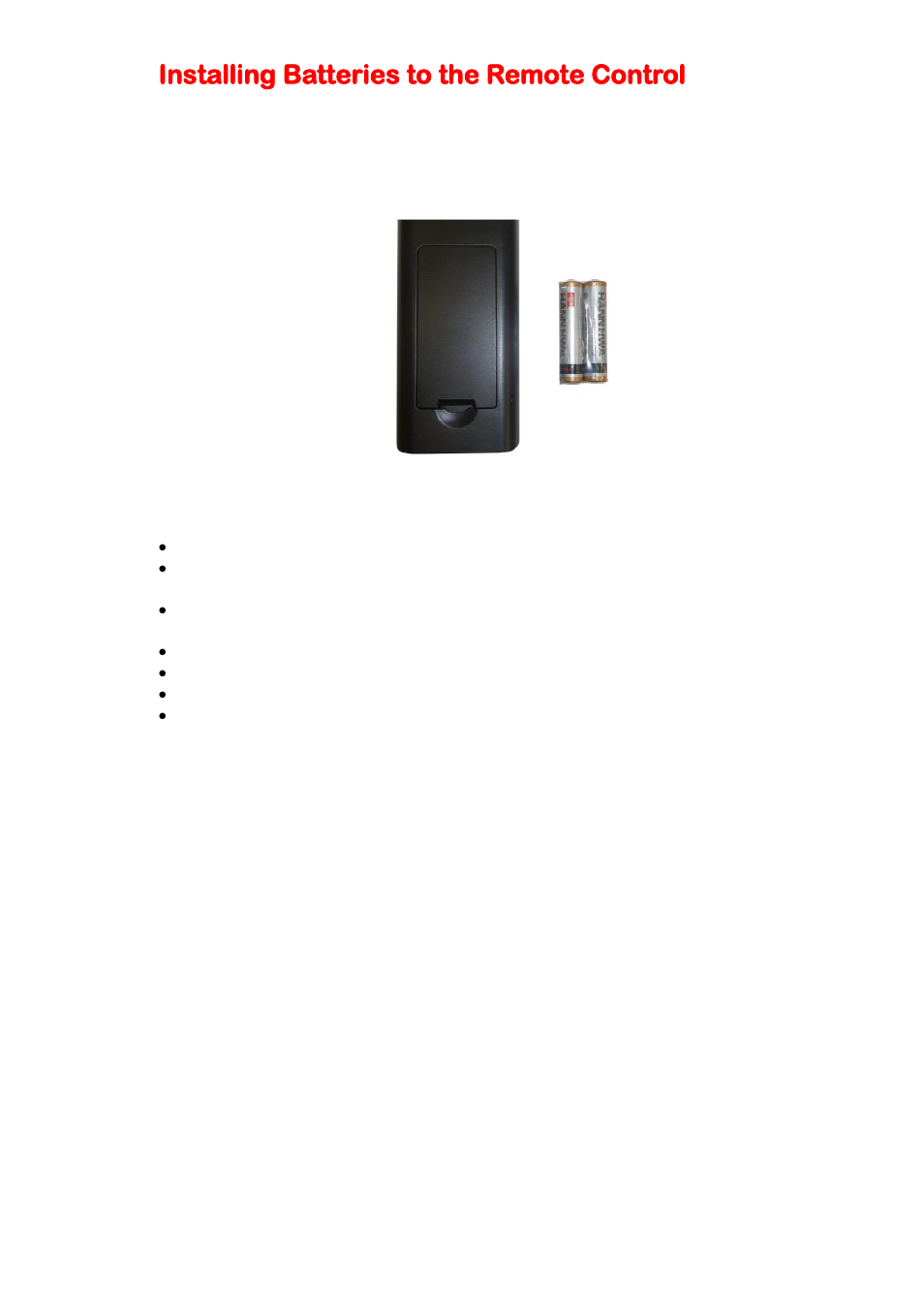Installing batteries to the remote control | Sceptre E328BD-HDC User Manual | Page 17 / 59