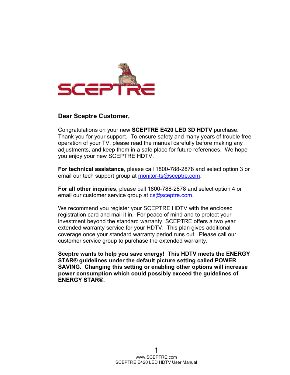 Sceptre E425BV-FHDD User Manual | 56 pages