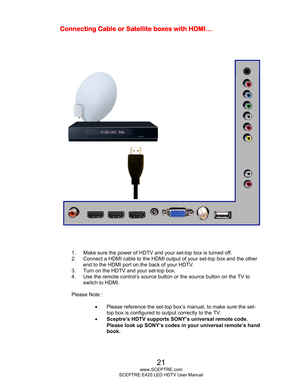 Sceptre E425BV-FHDD User Manual | Page 21 / 56