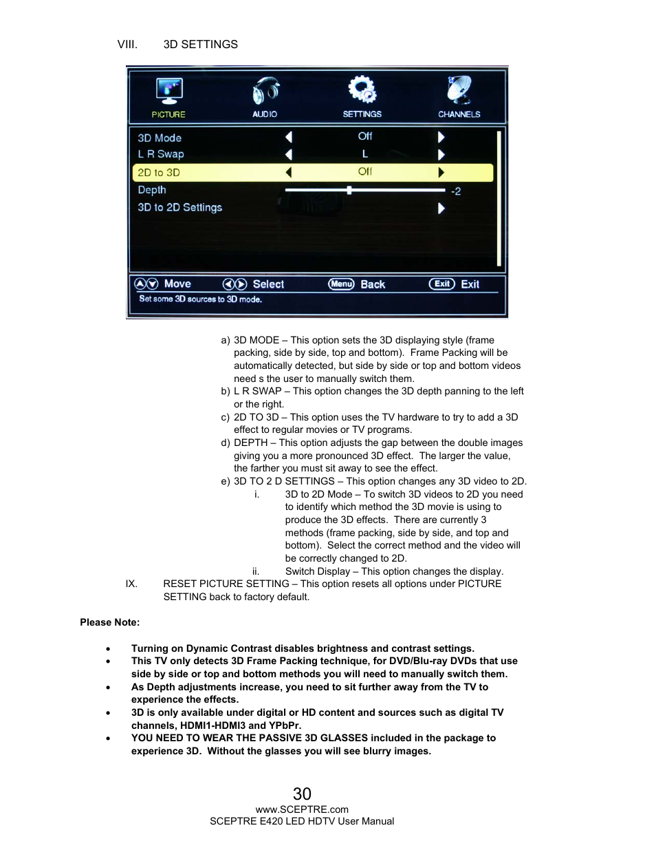 Sceptre E425BV-FHDD User Manual | Page 30 / 56