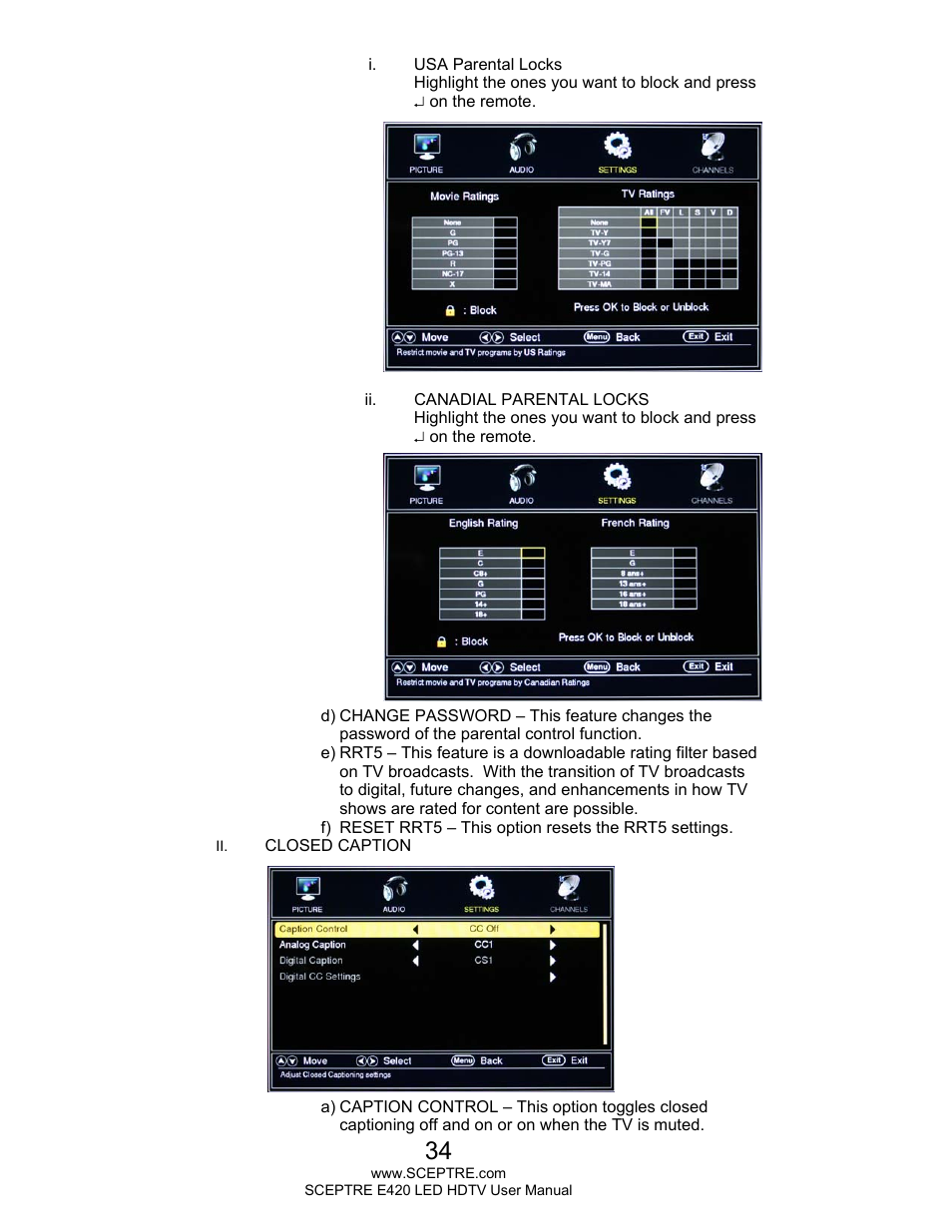 Sceptre E425BV-FHDD User Manual | Page 34 / 56