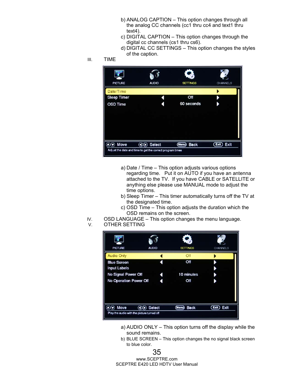 Sceptre E425BV-FHDD User Manual | Page 35 / 56