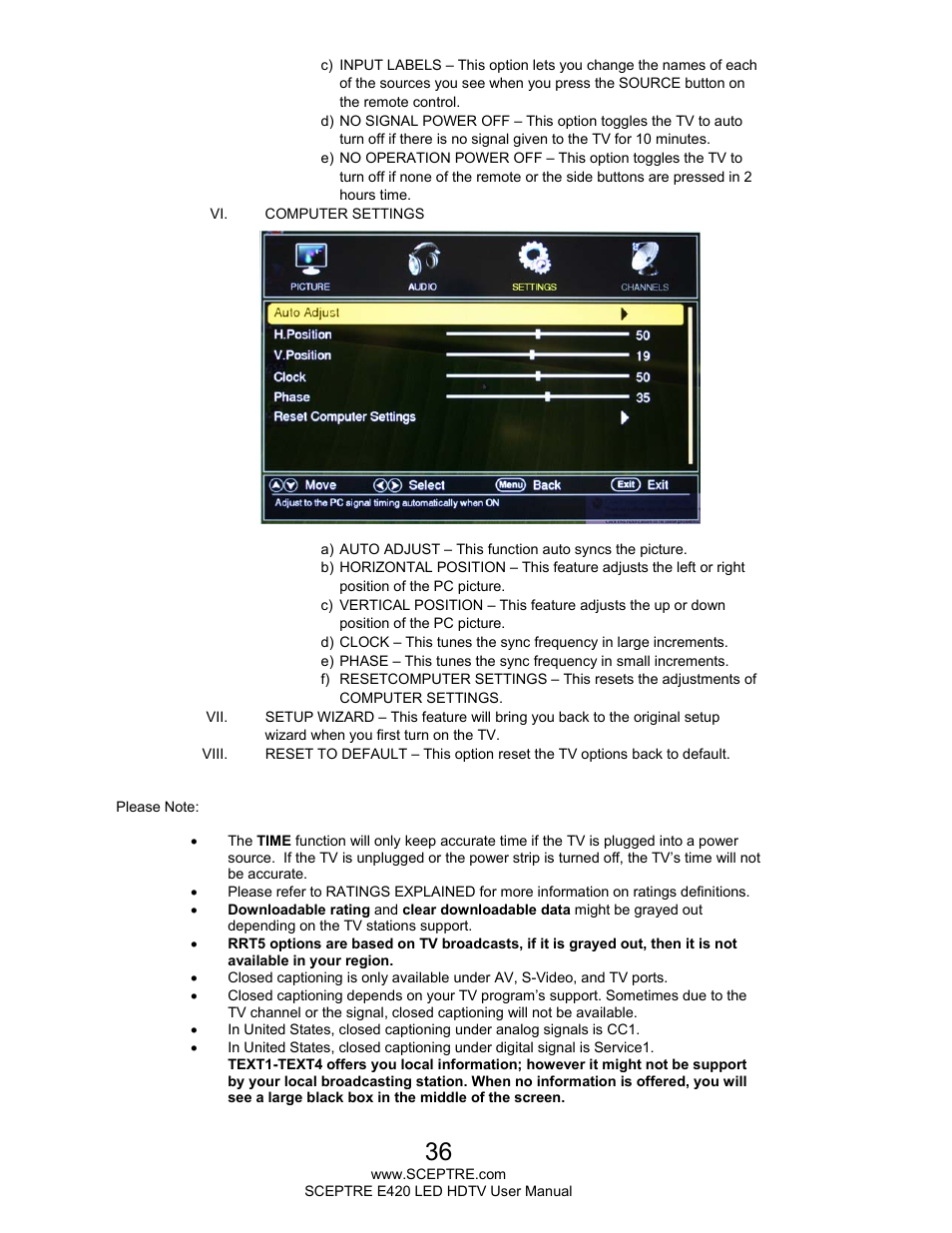 Sceptre E425BV-FHDD User Manual | Page 36 / 56