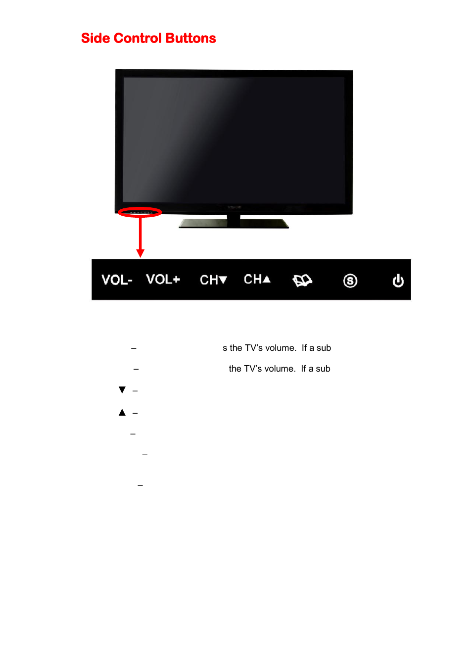 Side control buttons | Sceptre E478BV-FMDU User Manual | Page 11 / 55