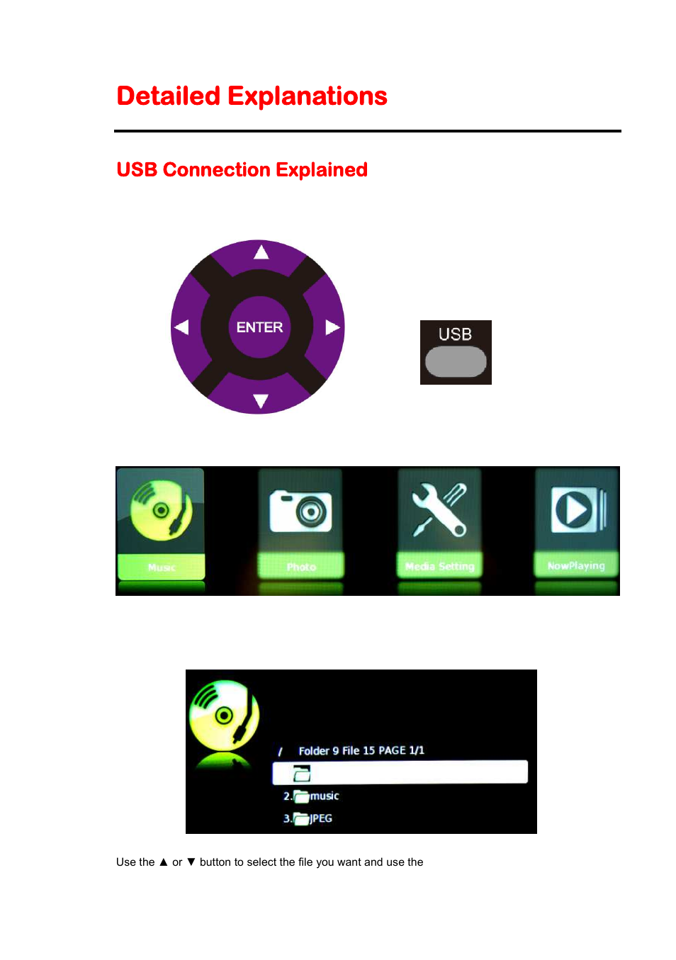 Detailed explanations, Usb connection explained | Sceptre X405BV-FHDR User Manual | Page 37 / 54