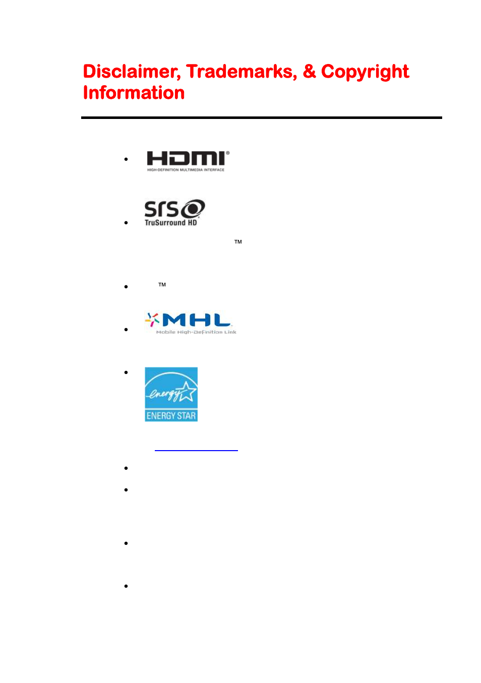 Disclaimer, trademarks, & copyright information | Sceptre X505BV-FMDR User Manual | Page 57 / 58