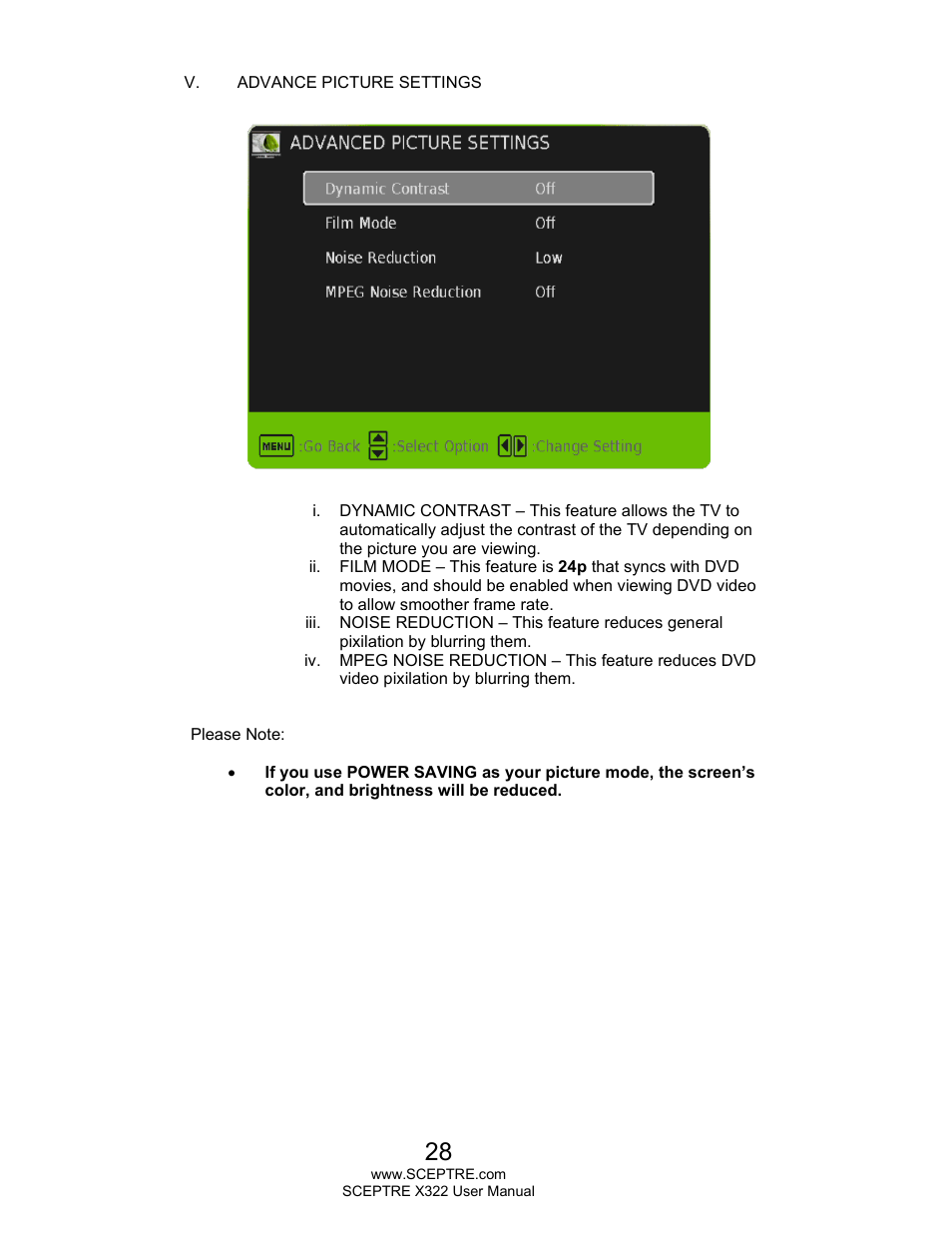 Sceptre X322UV-HDR User Manual | Page 28 / 52