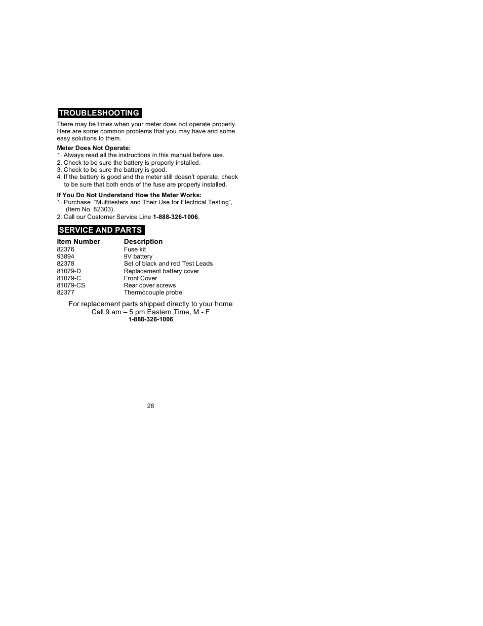 Craftsman 81079 User Manual | Page 26 / 26
