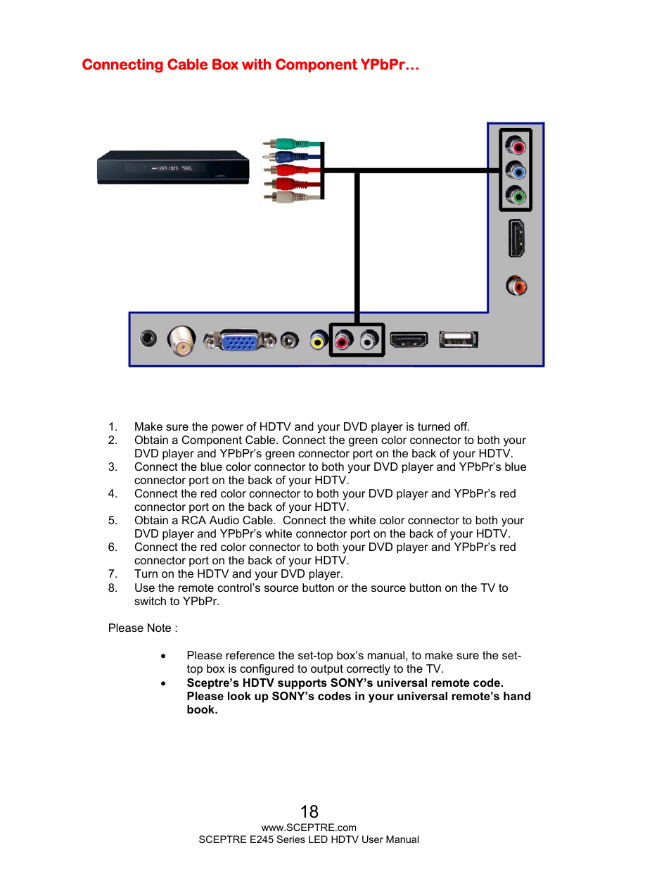Sceptre E245WV-FHDR User Manual | Page 18 / 51
