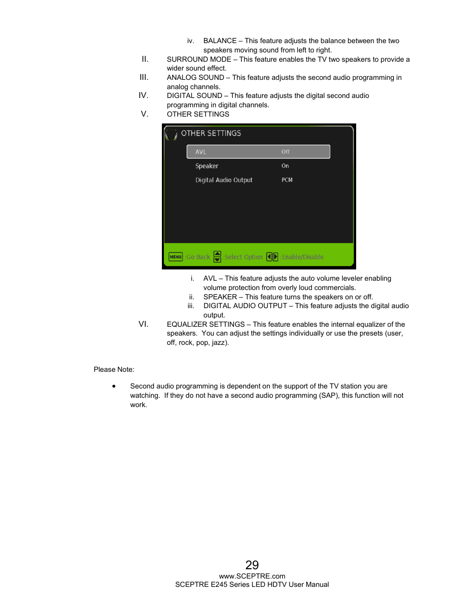 Sceptre E245WV-FHDR User Manual | Page 29 / 51