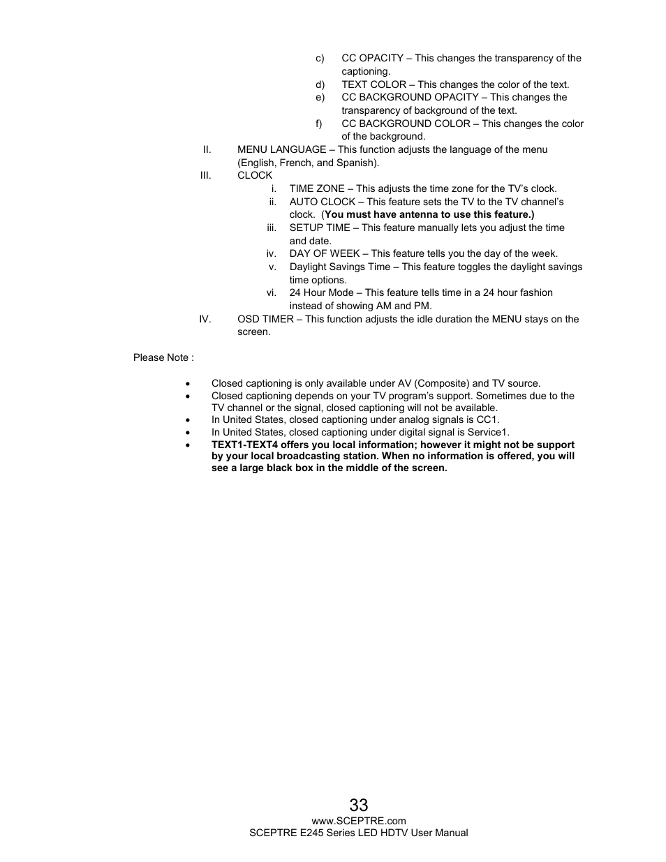 Sceptre E245WV-FHDR User Manual | Page 33 / 51