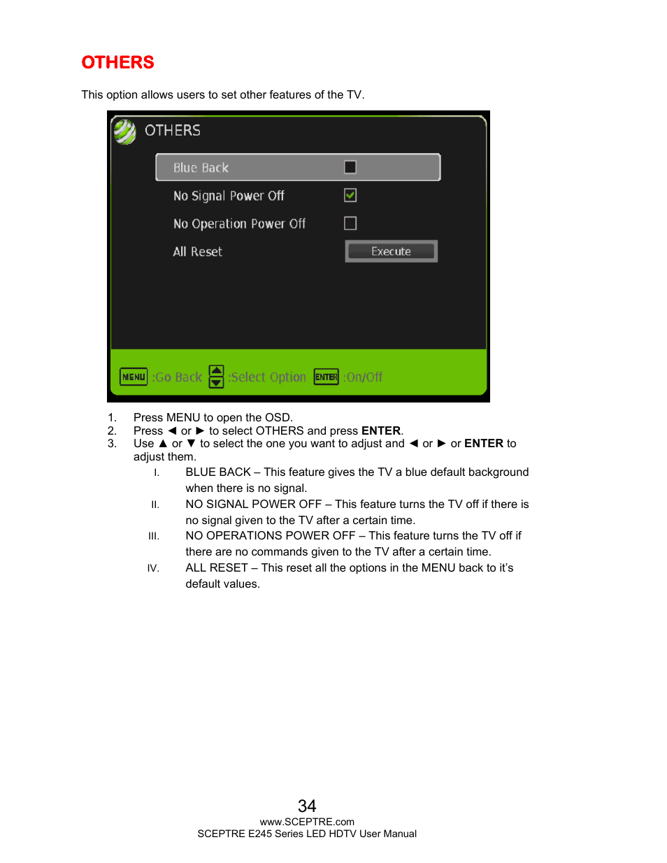 Others | Sceptre E245WV-FHDR User Manual | Page 34 / 51