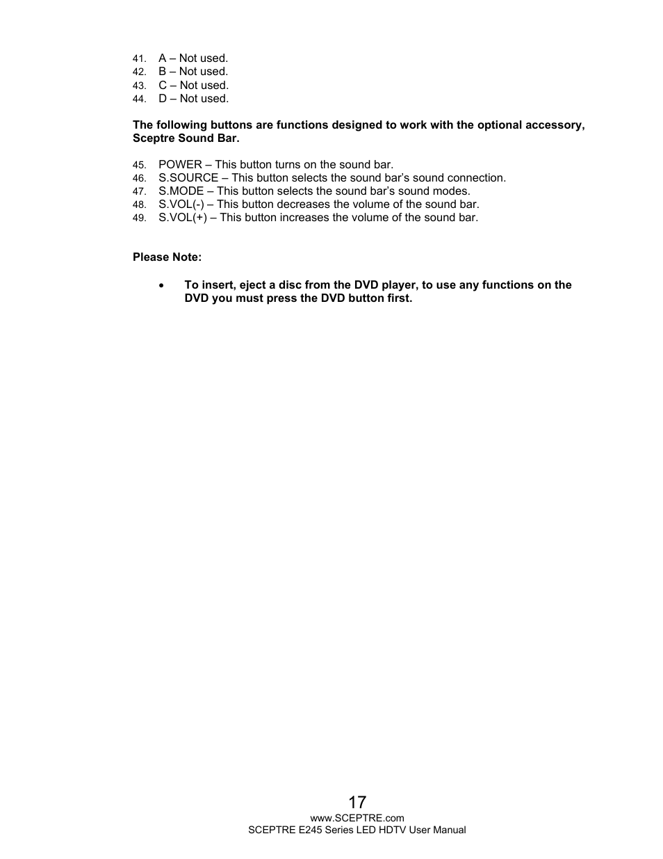 Sceptre E245PD-FHDR User Manual | Page 17 / 58