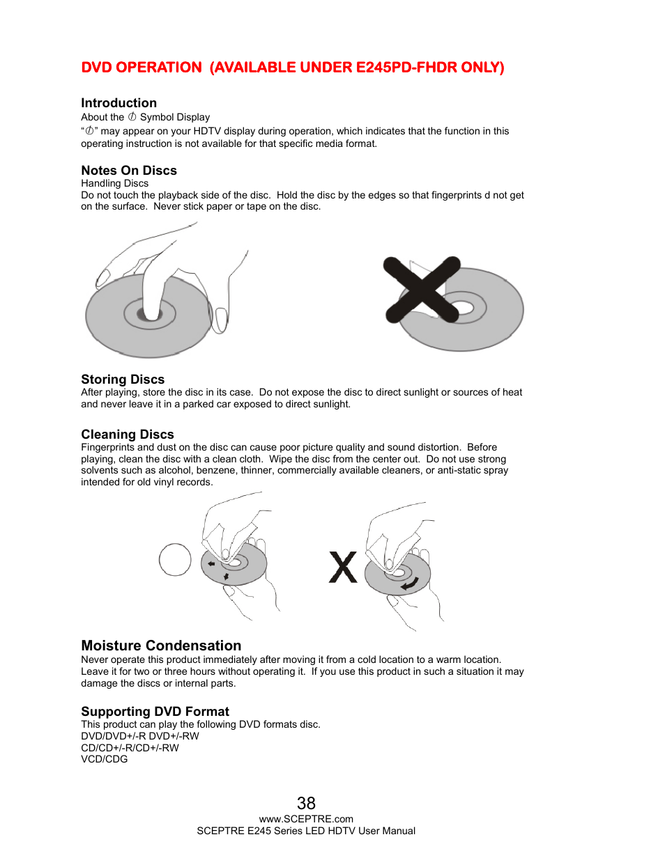 Sceptre E245PD-FHDR User Manual | Page 38 / 58