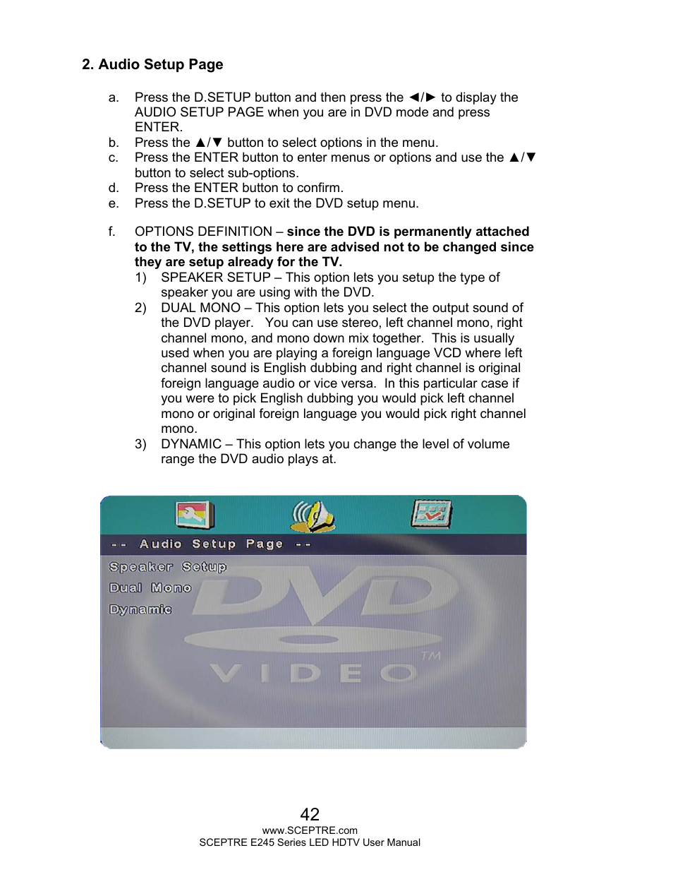 Sceptre E245PD-FHDR User Manual | Page 42 / 58