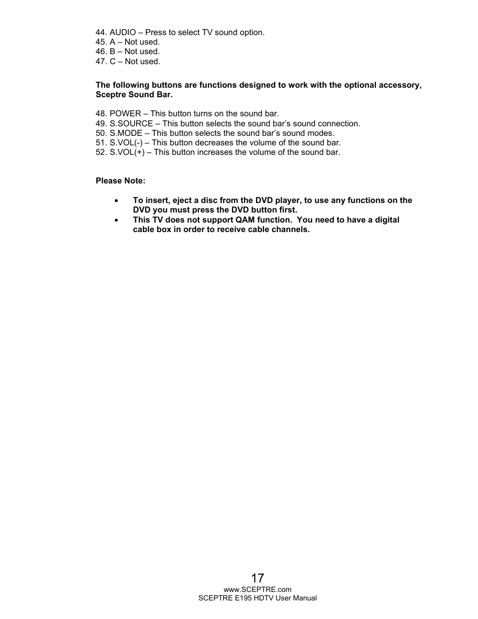 Sceptre E195BD-SMQR User Manual | Page 17 / 65