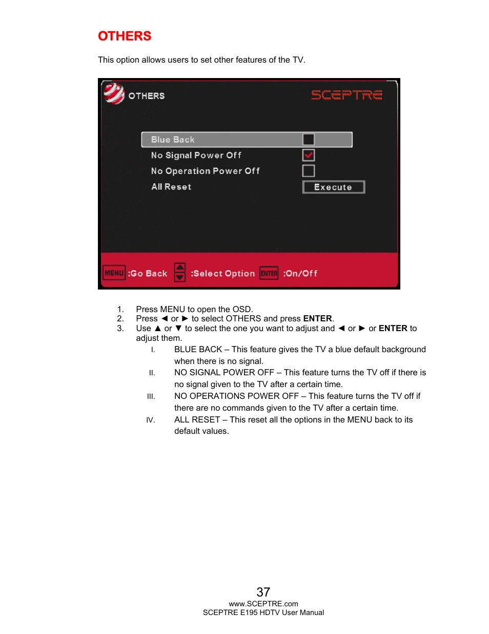 Others | Sceptre E195BD-SMQR User Manual | Page 37 / 65