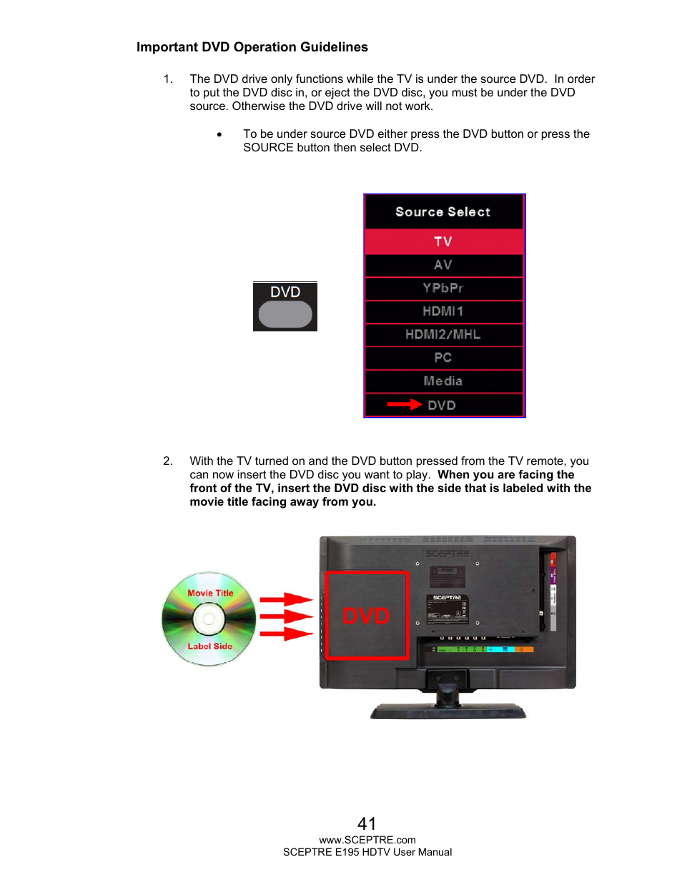 Sceptre E195BD-SMQR User Manual | Page 41 / 65