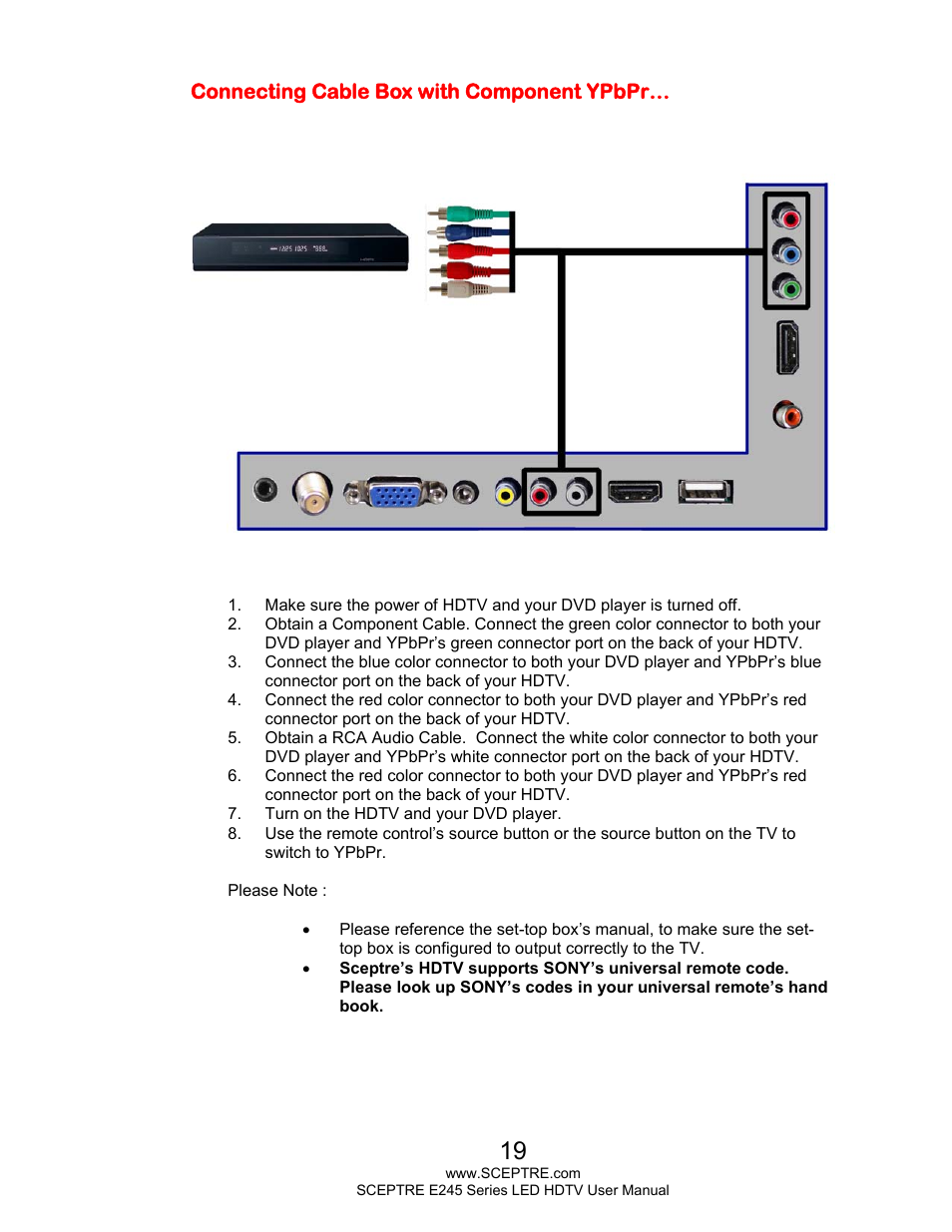 Sceptre E245BD-FHDR User Manual | Page 19 / 58